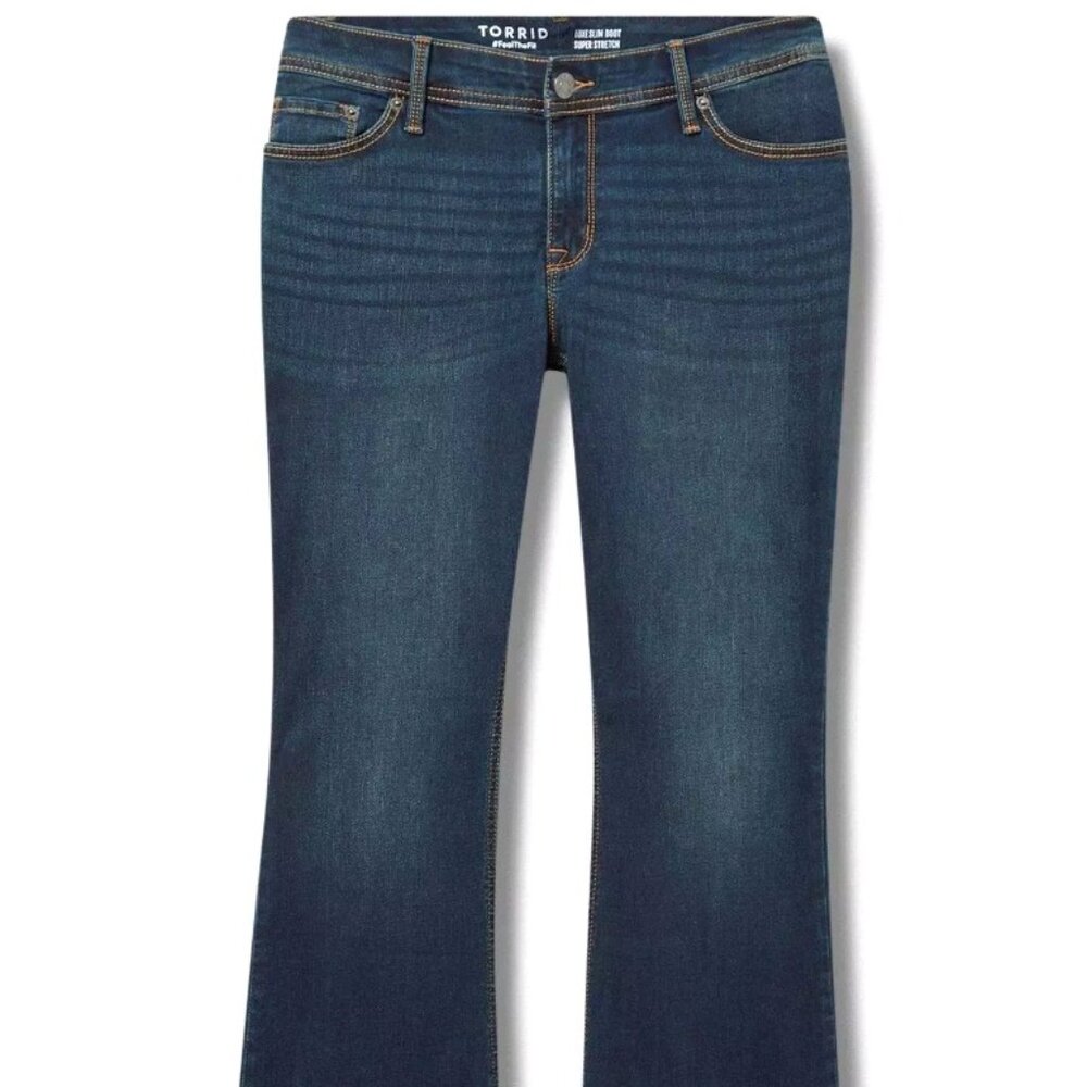 Torrid Luxe Slim Boot Cut Jeans Size 10 Medium Wash